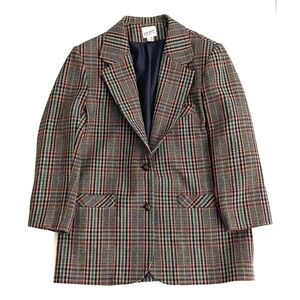 Vintage Cliques Multicolor Houndstooth Wool Blazer Fits M/L